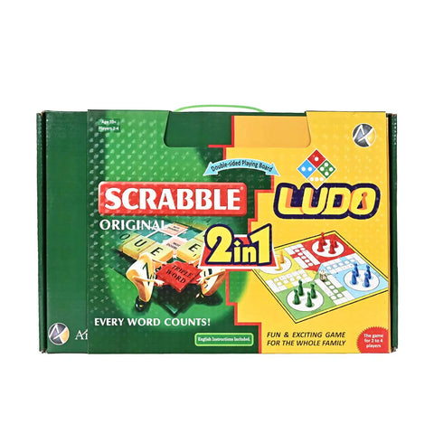 2 in 1 ludo + scrabble board games to play