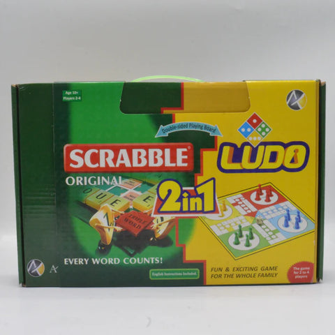 2 in 1 ludo + scrabble board games to play